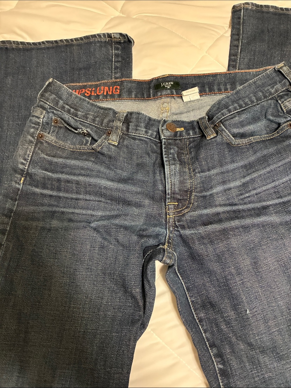 J. Crew Men's Straight Jeans in Dark Blue Denim